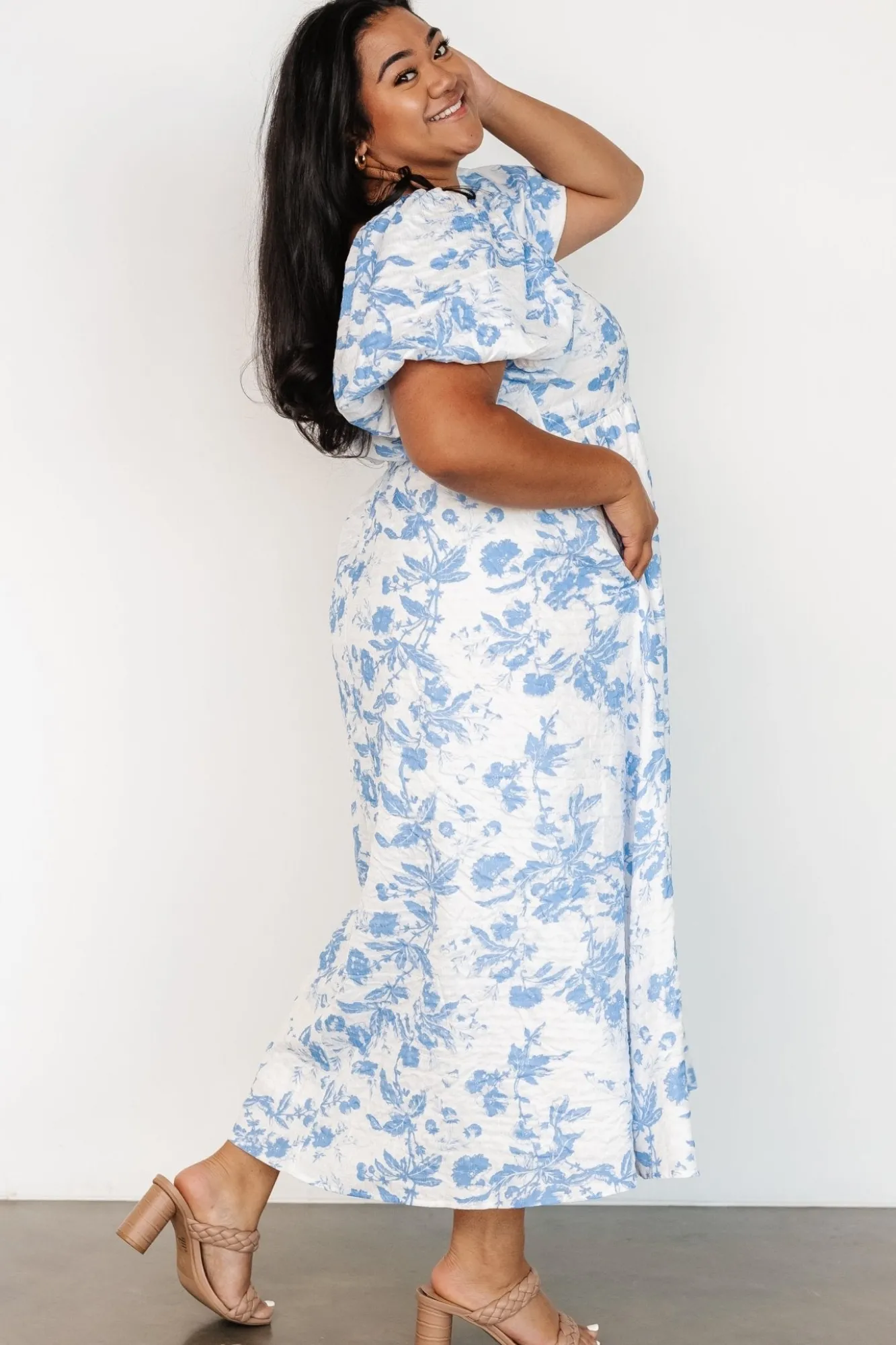 Baltic Born Graceland Maxi Dress | White + Blue Floral