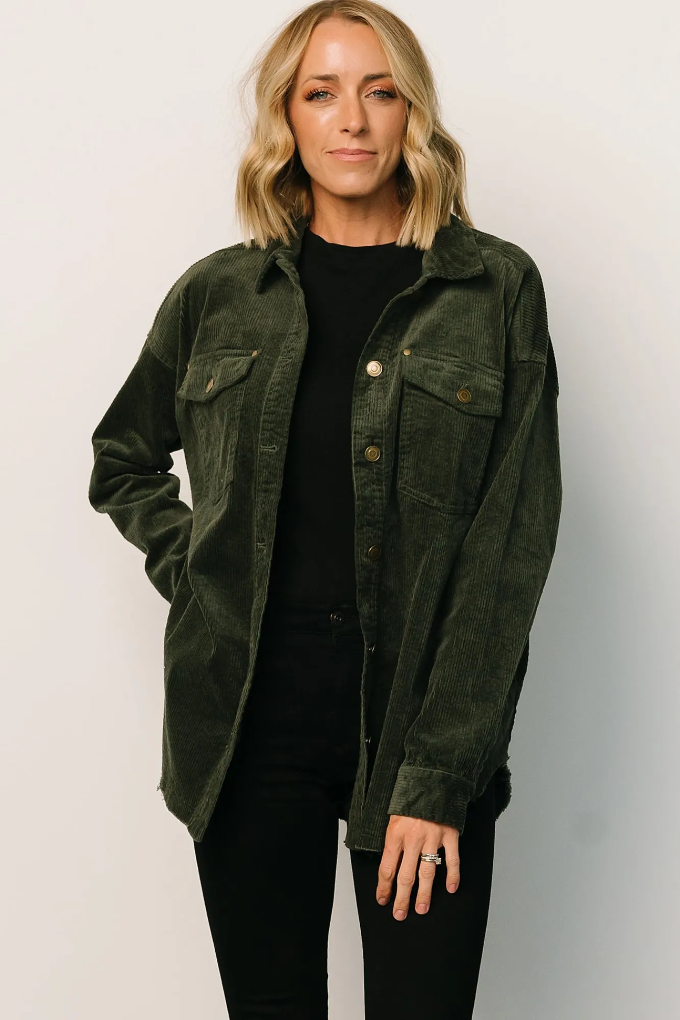Baltic Born Greeley Corduroy Jacket | Deep Green