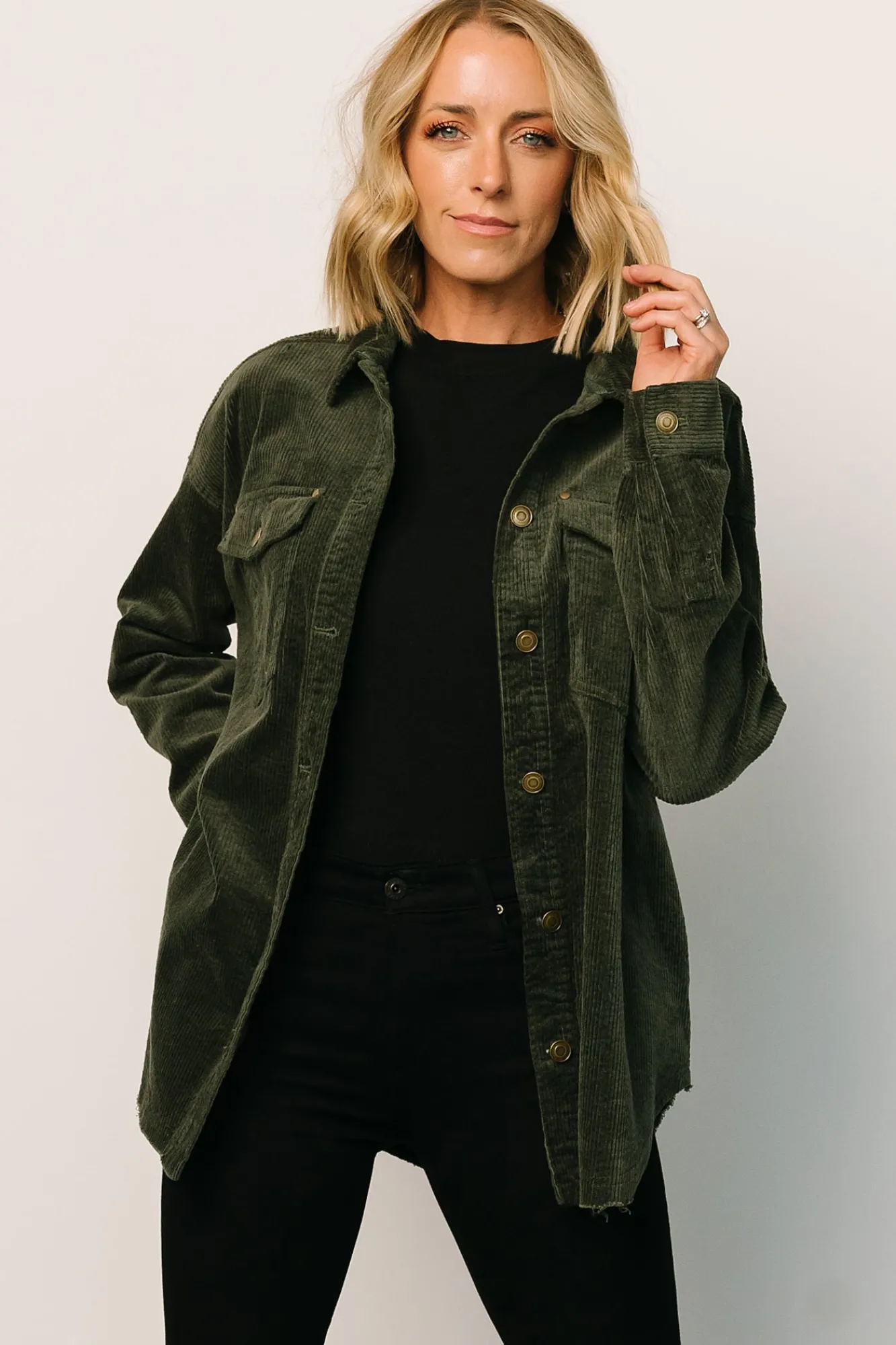 Baltic Born Greeley Corduroy Jacket | Deep Green