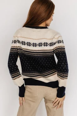 Baltic Born Griffin Knit Sweater | Navy Multi