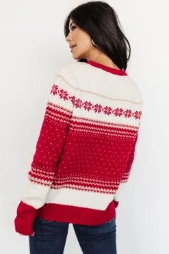 Baltic Born Griffin Knit Sweater | Red Multi