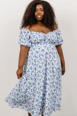 Baltic Born Gwen Smocked Midi Dress | Blue Floral