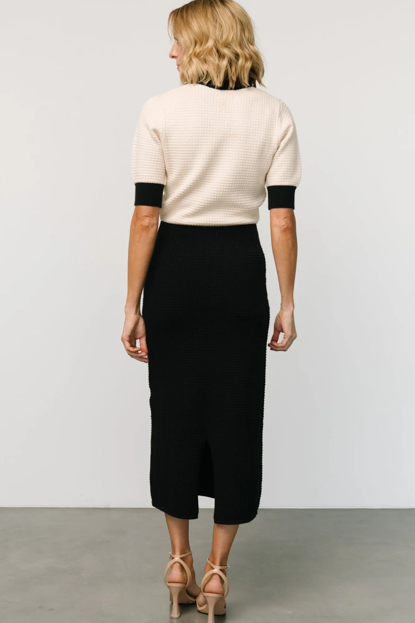 Baltic Born Gwendolyn Collared Midi Dress | Navy + Cream