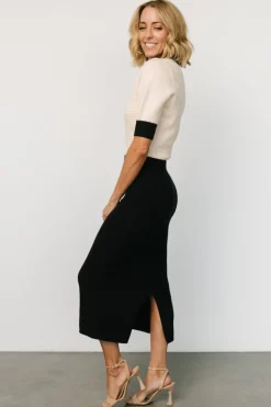 Baltic Born Gwendolyn Collared Midi Dress | Navy + Cream