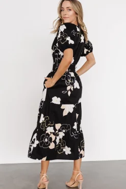 Baltic Born Hacienda Tiered Midi Dress | Black Multi