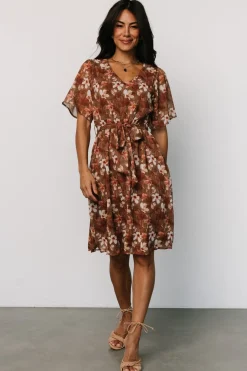 Baltic Born Hailey Short Dress | Rust Floral
