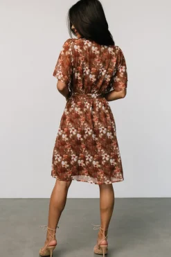 Baltic Born Hailey Short Dress | Rust Floral