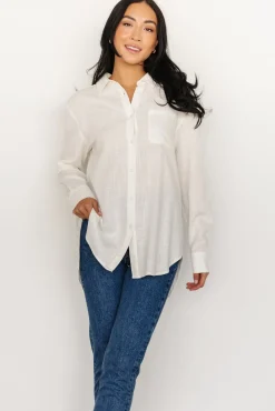 Baltic Born Harlan Linen Button Down Top | Off White