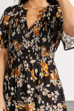Baltic Born Hathaway Midi Dress | Black Floral