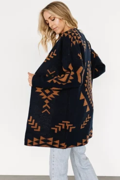 Baltic Born Hays Oversized Cardigan | Navy + Camel