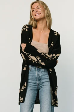 Baltic Born Hays Oversized Cardigan | Black + Tan