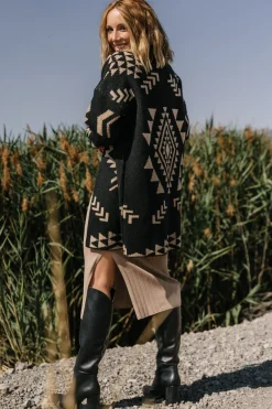 Baltic Born Hays Oversized Cardigan | Black + Tan