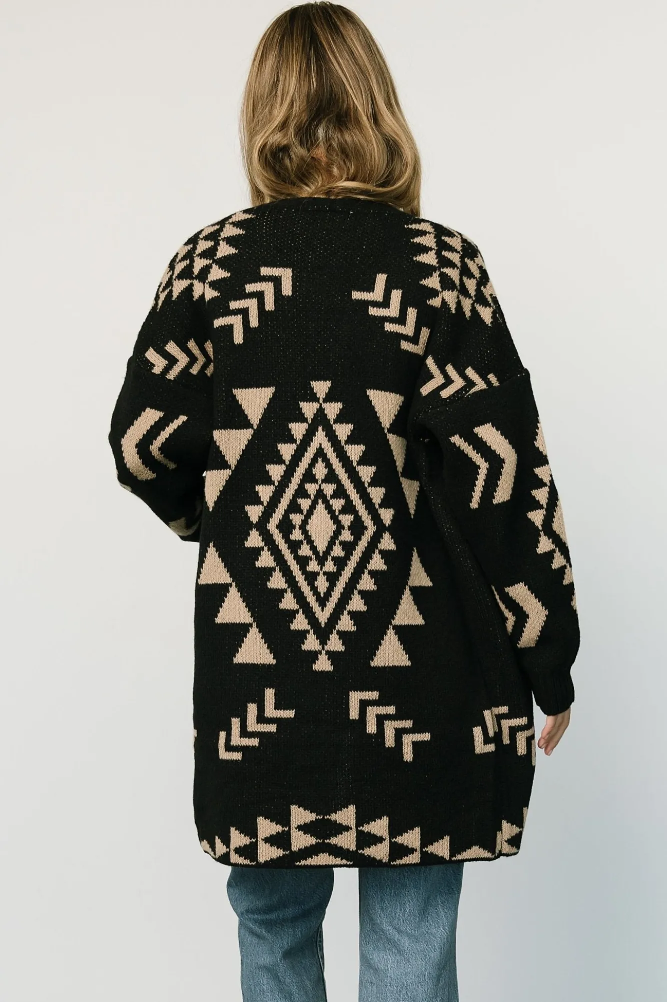 Baltic Born Hays Oversized Cardigan | Black + Tan