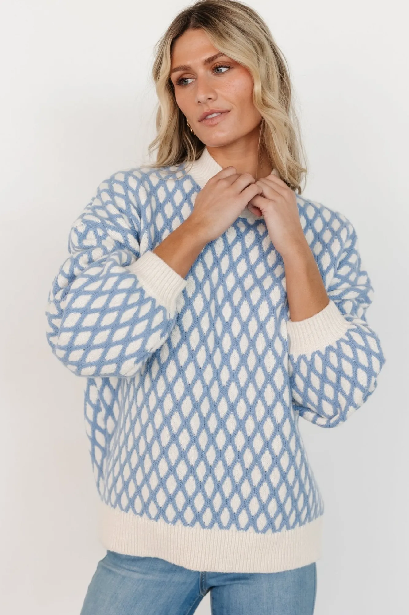 Baltic Born Hendrix Diamond Knit Sweater |