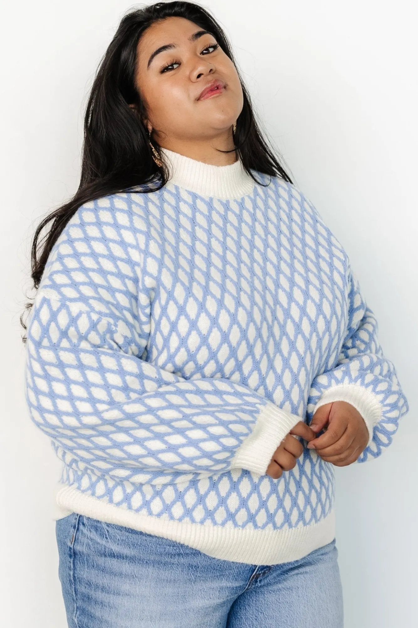 Baltic Born Hendrix Diamond Knit Sweater |