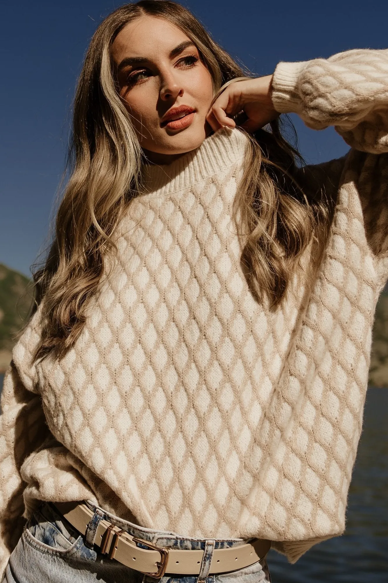 Baltic Born Hendrix Diamond Knit Sweater |
