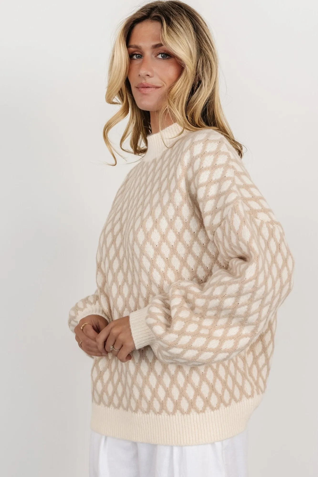 Baltic Born Hendrix Diamond Knit Sweater |