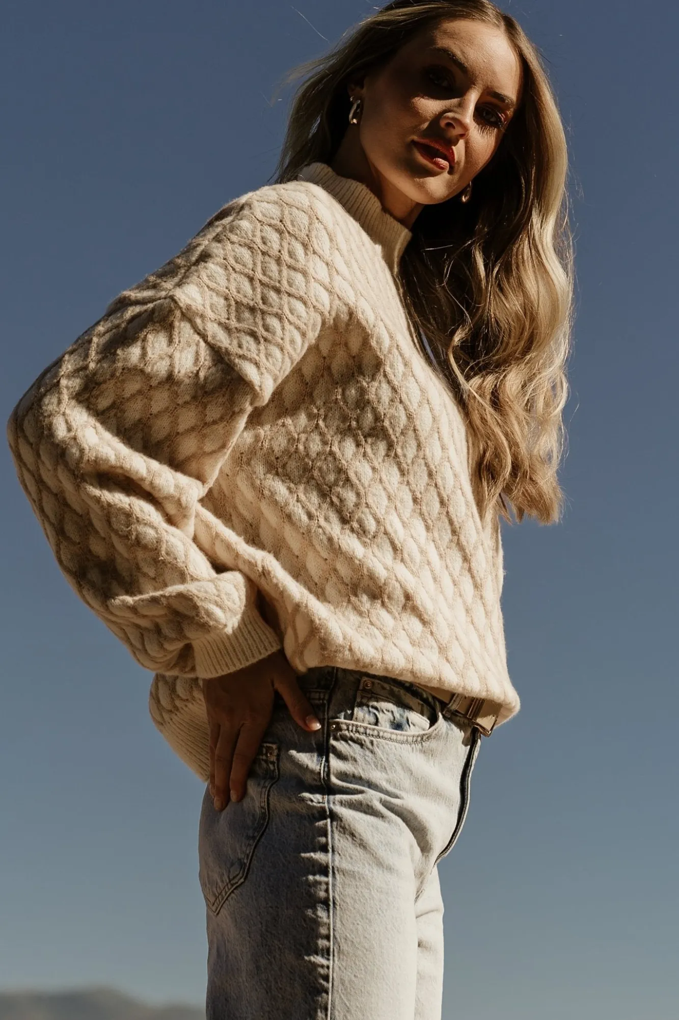 Baltic Born Hendrix Diamond Knit Sweater |