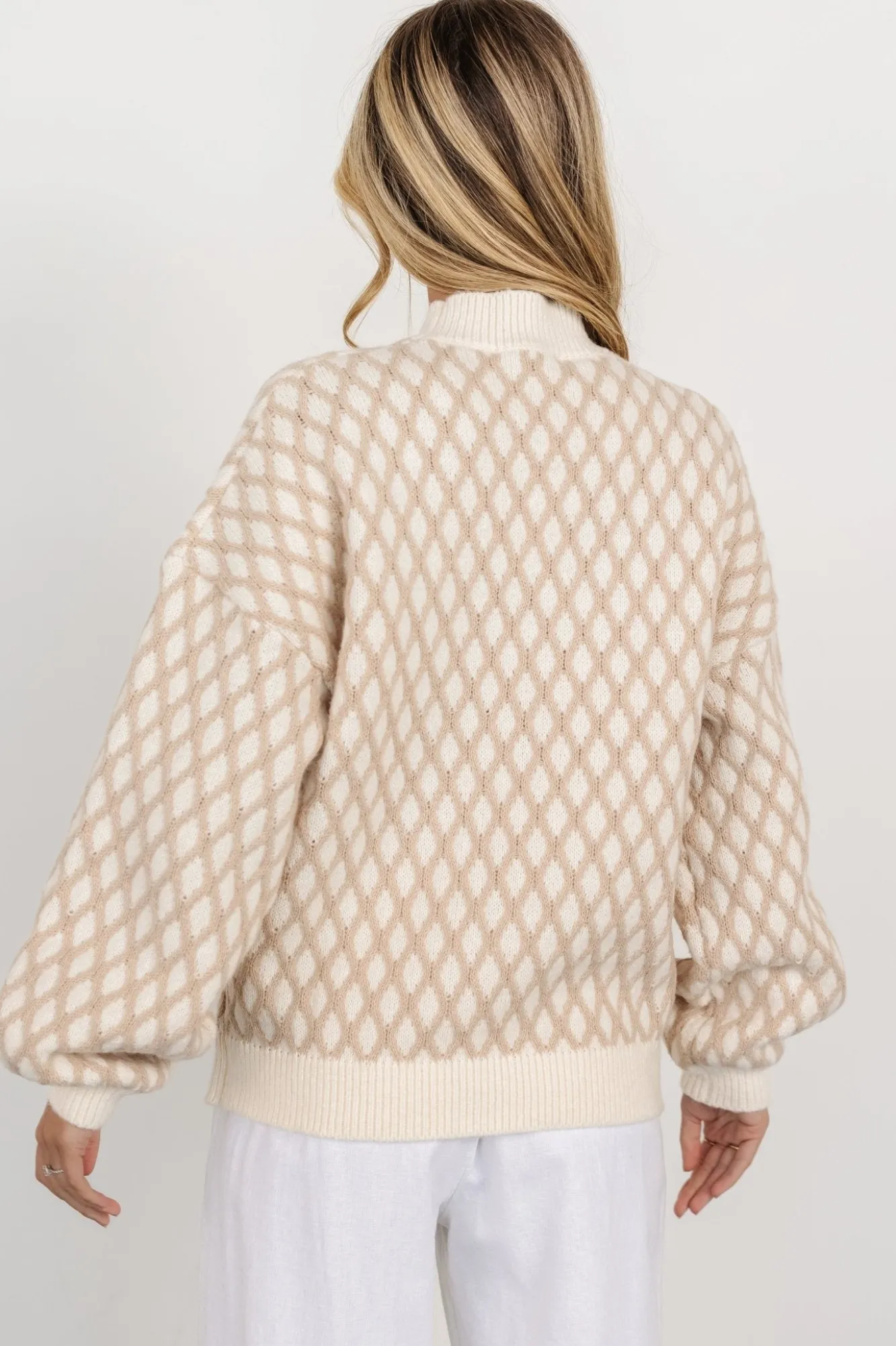 Baltic Born Hendrix Diamond Knit Sweater |