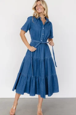 Baltic Born Henrietta Midi Dress | Denim Blue