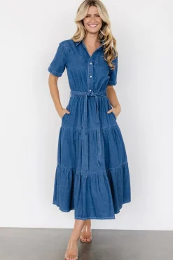 Baltic Born Henrietta Midi Dress | Denim Blue