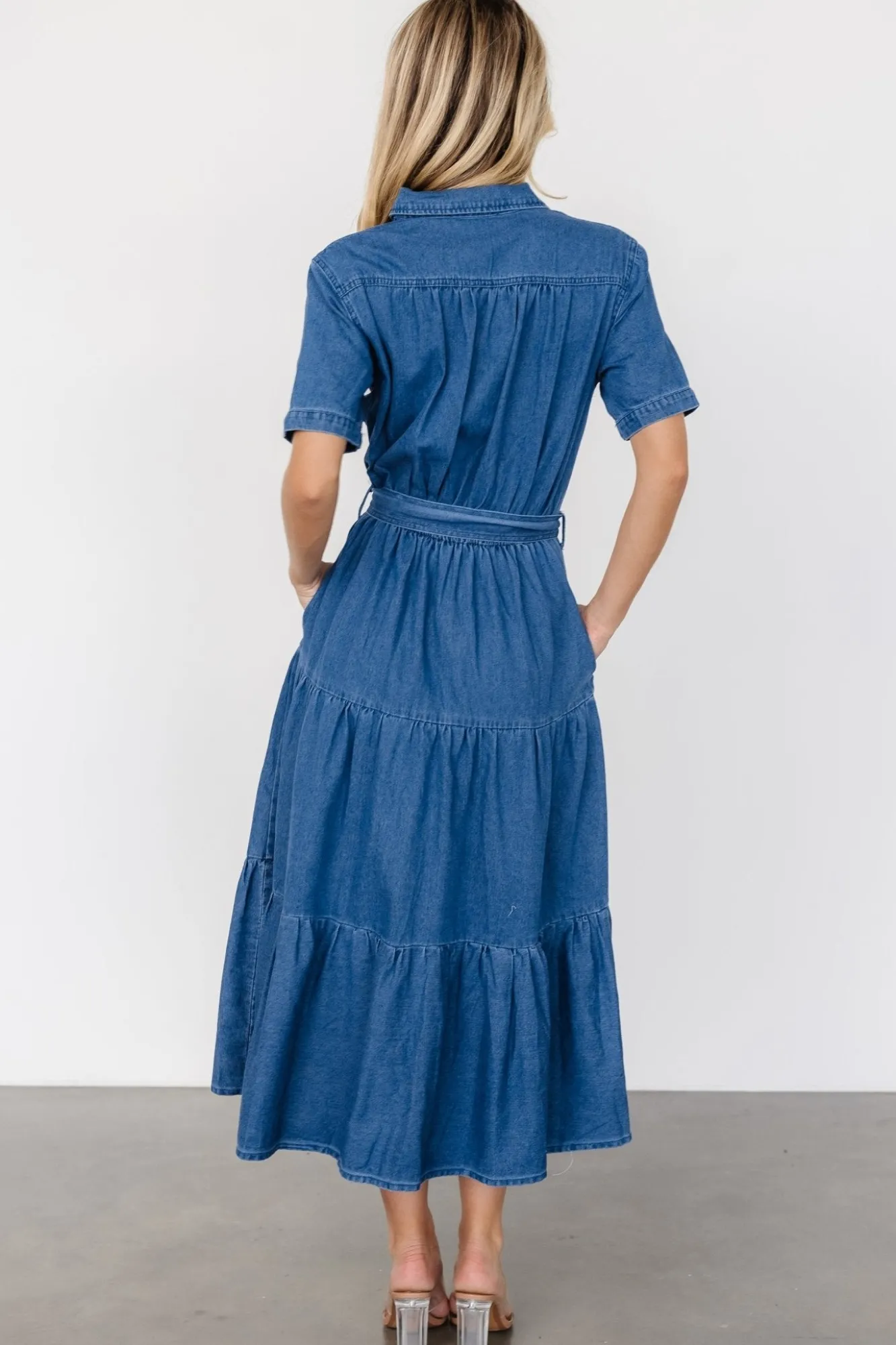 Baltic Born Henrietta Midi Dress | Denim Blue