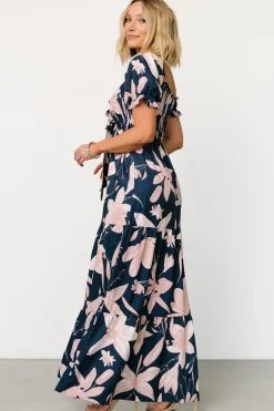 Baltic Born Hilaria Maxi Dress | Navy + Blush