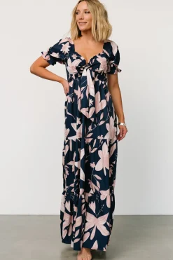 Baltic Born Hilaria Maxi Dress | Navy + Blush