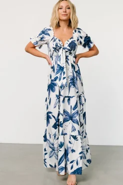 Baltic Born Hilaria Maxi Dress | White + Blue