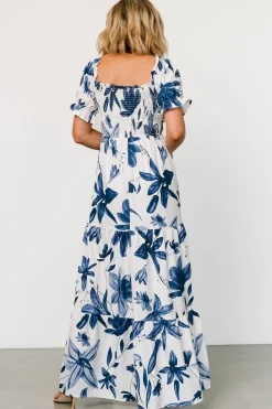 Baltic Born Hilaria Maxi Dress | White + Blue