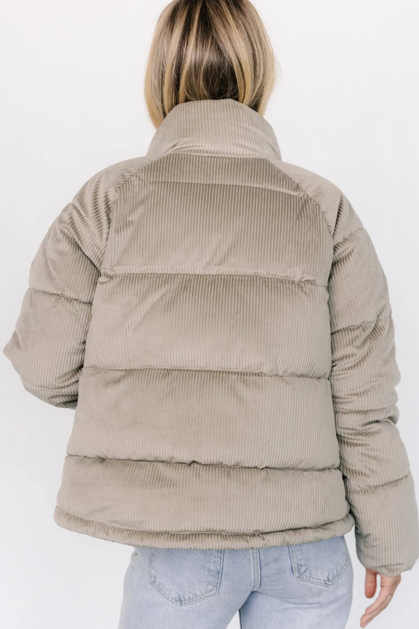 Baltic Born Holden Corduroy Puffer Jacket | Dusty Sage