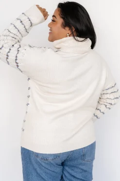 Baltic Born Hollis Knit Sweater | Ivory + Blue