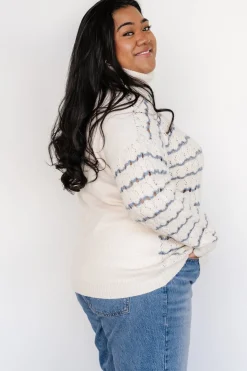 Baltic Born Hollis Knit Sweater | Ivory + Blue