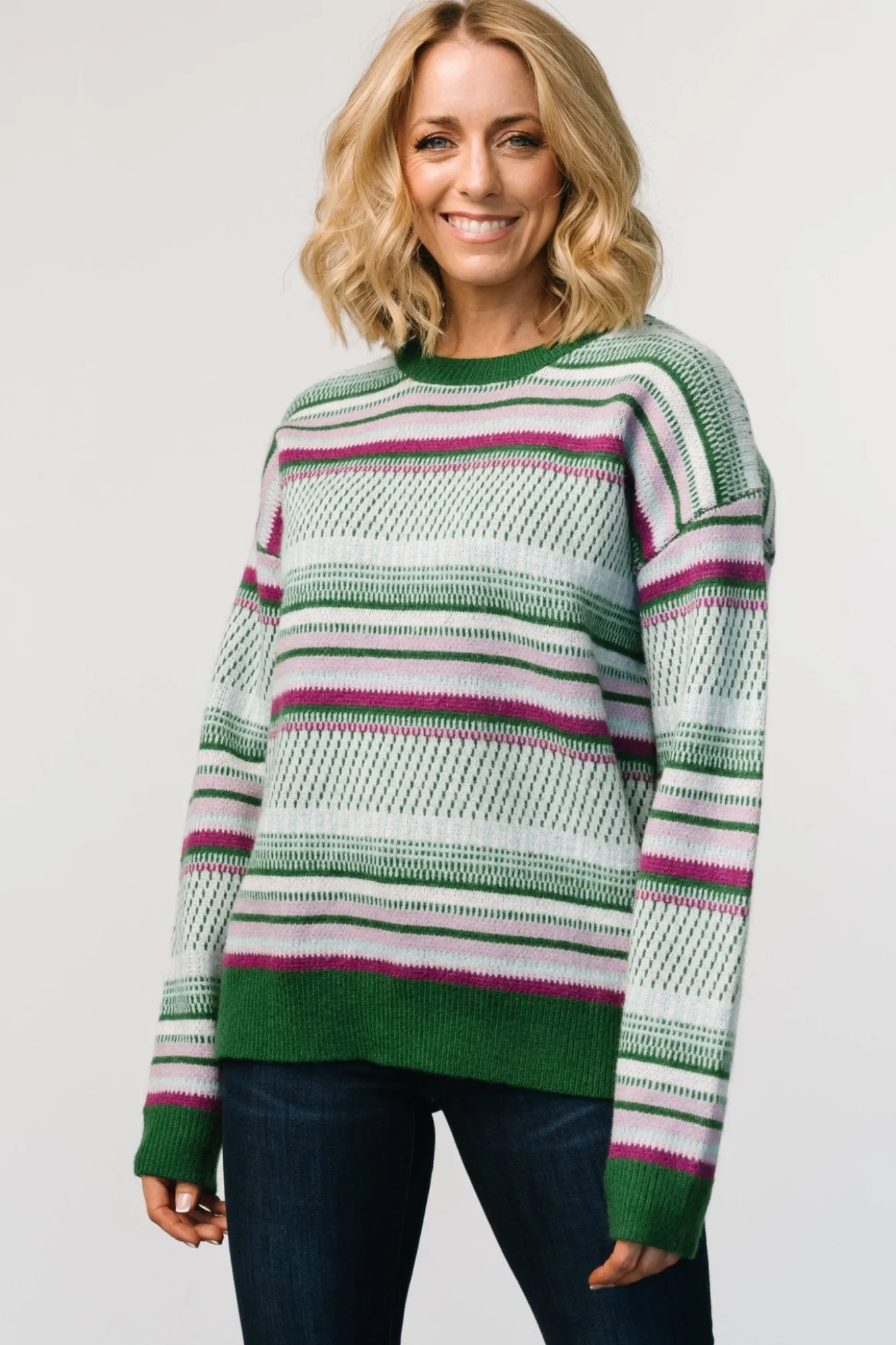 Baltic Born Holmes Sweater | Green Multi