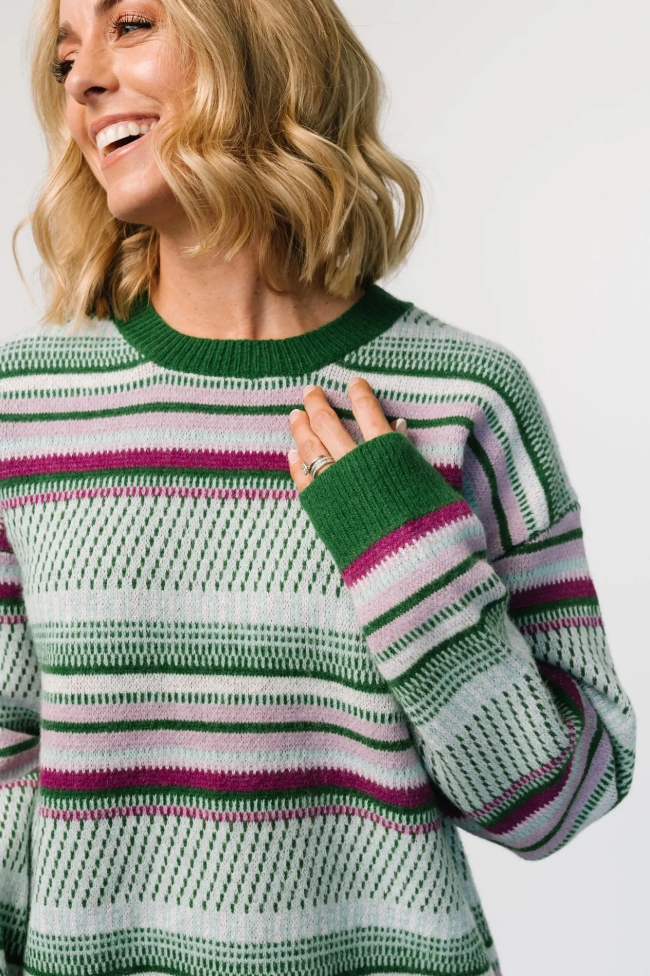 Baltic Born Holmes Sweater | Green Multi