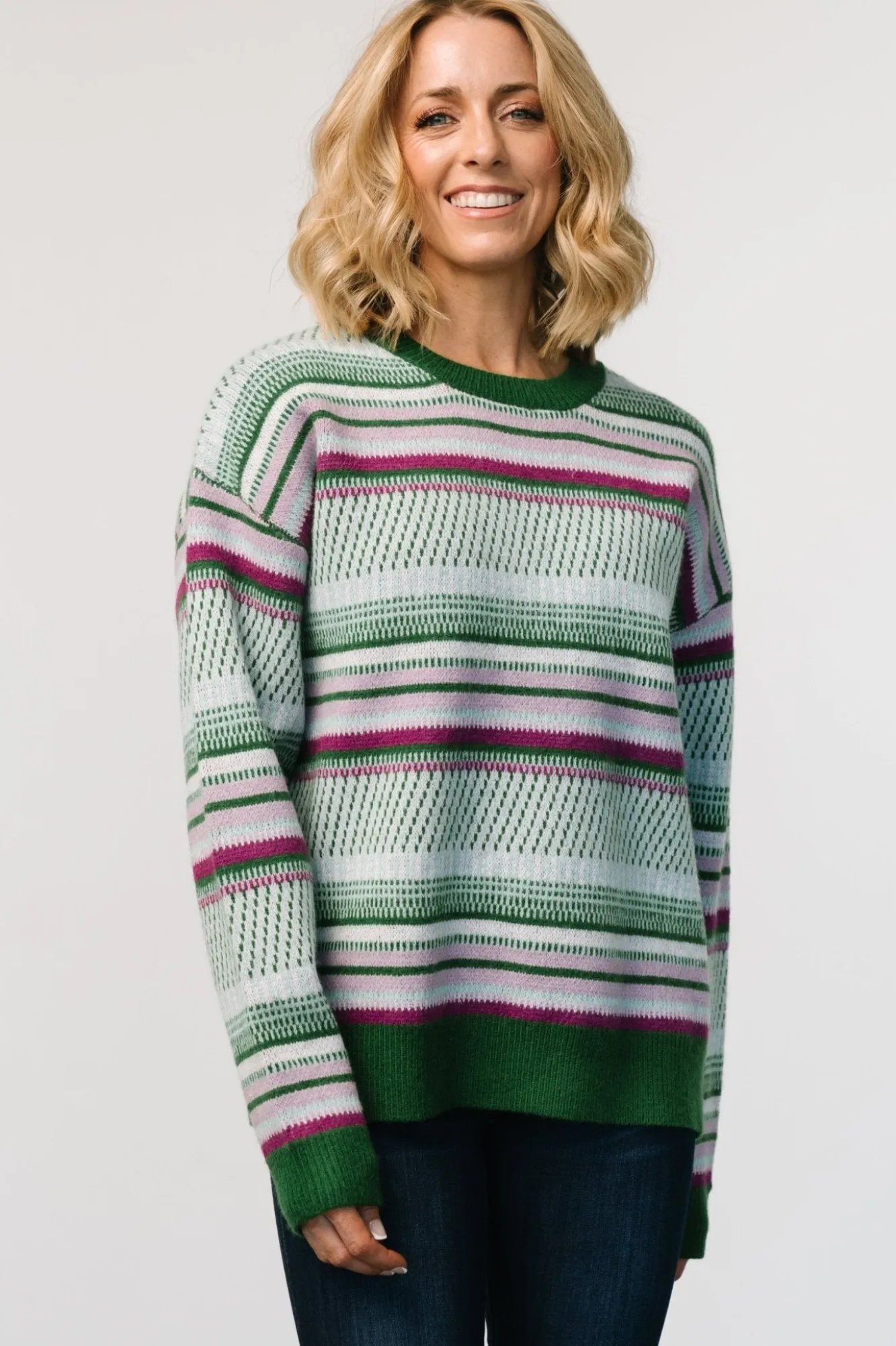 Baltic Born Holmes Sweater | Green Multi