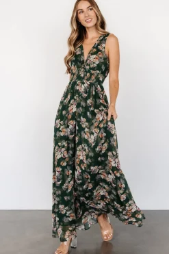 Baltic Born Imogen Maxi Dress | Deep Green Multi