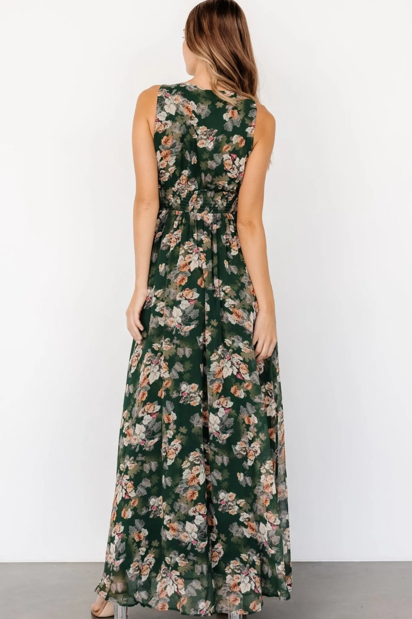 Baltic Born Imogen Maxi Dress | Deep Green Multi