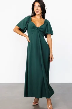 Baltic Born Indie Back Tie Dress | Dark Green