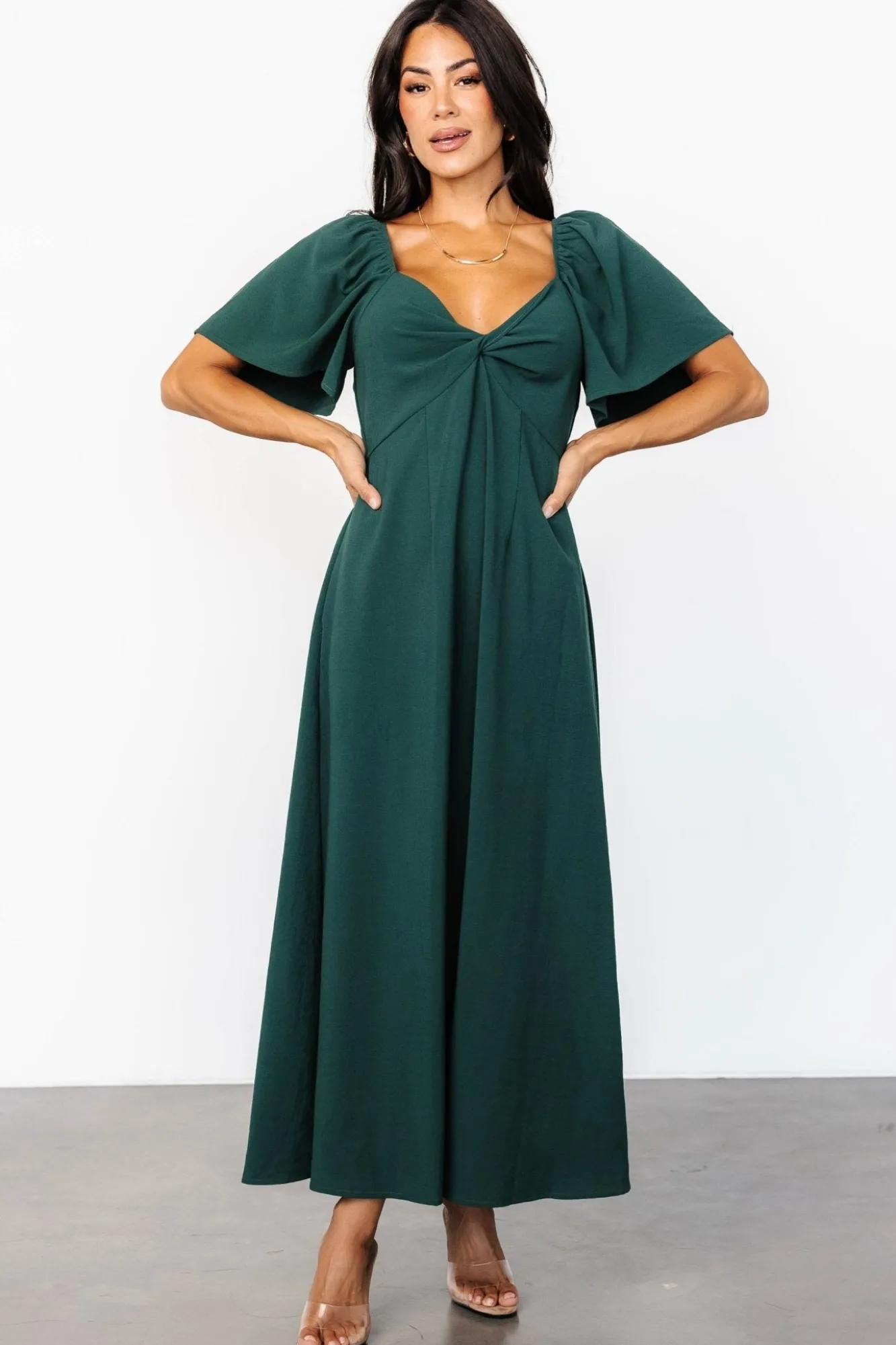 Baltic Born Indie Back Tie Dress | Dark Green
