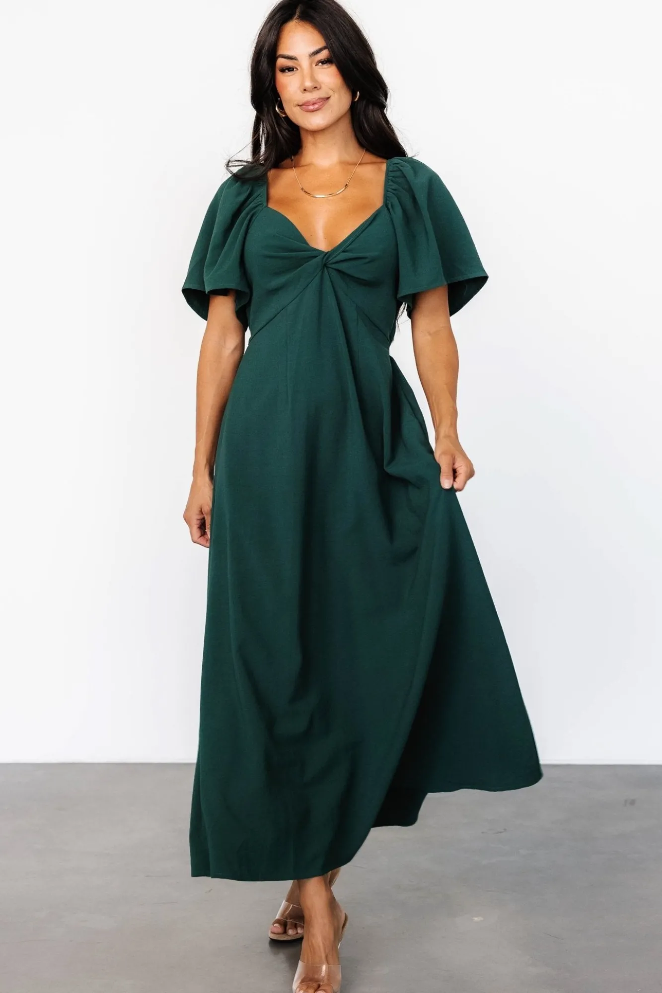 Baltic Born Indie Back Tie Dress | Dark Green