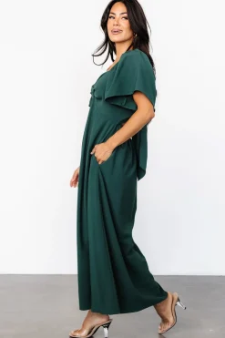 Baltic Born Indie Back Tie Dress | Dark Green