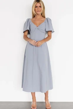 Baltic Born Indie Back Tie Dress | Dusty Blue