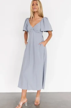 Baltic Born Indie Back Tie Dress | Dusty Blue