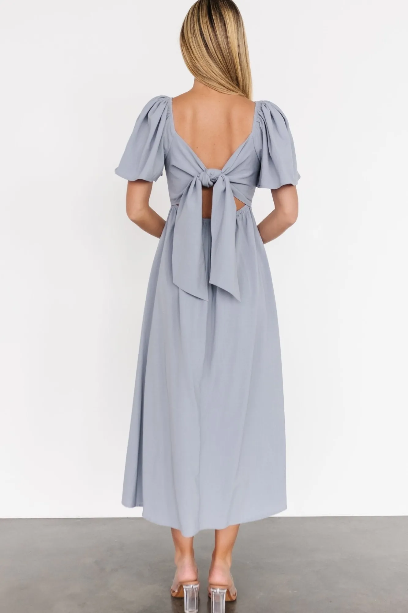 Baltic Born Indie Back Tie Dress | Dusty Blue