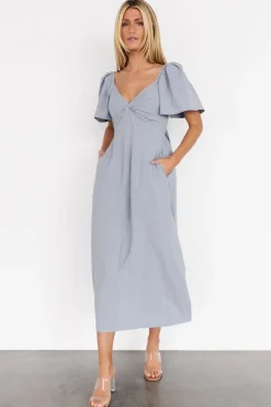 Baltic Born Indie Back Tie Dress | Dusty Blue