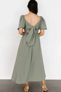 Baltic Born Indie Back Tie Dress | Dusty Green