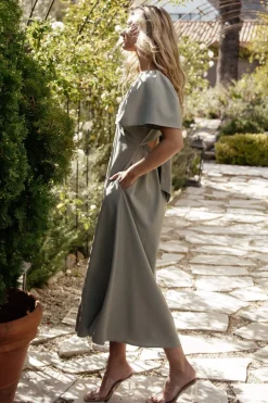Baltic Born Indie Back Tie Dress | Dusty Green