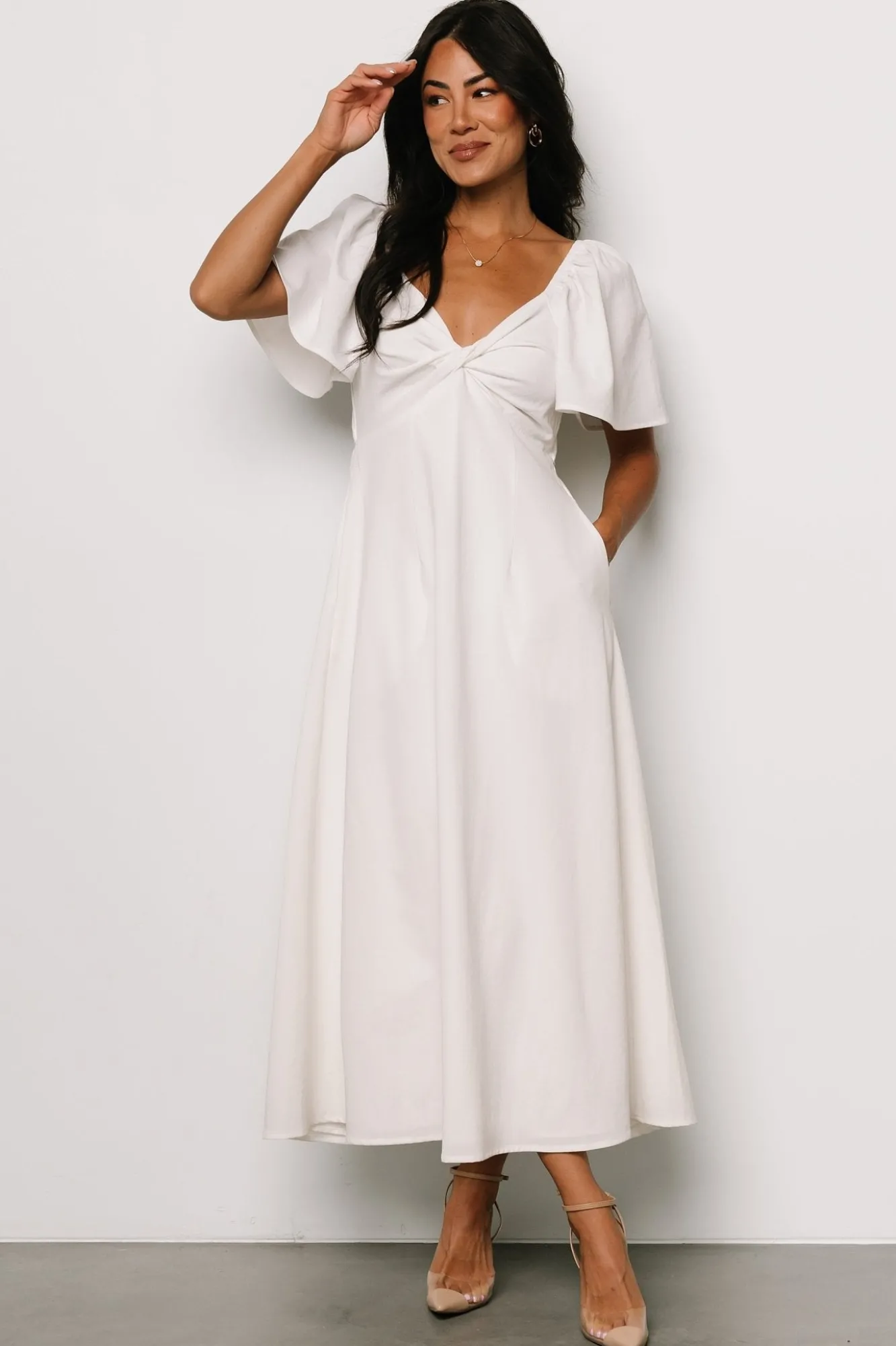 Baltic Born Indie Back Tie Dress | Off White
