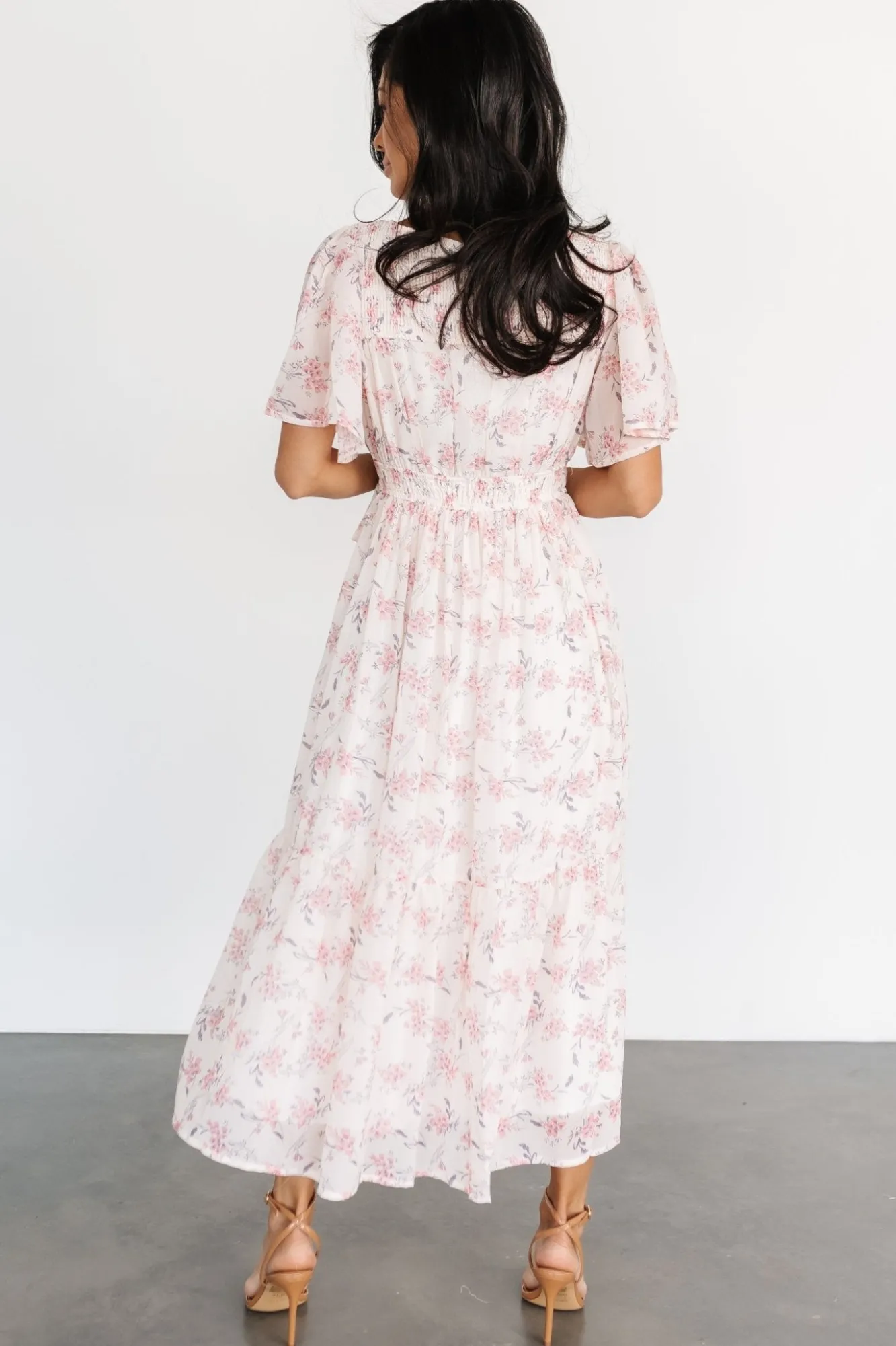 Baltic Born Iris Midi Dress | Blush Floral